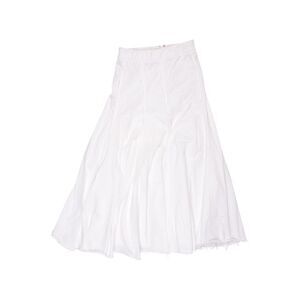 Tome Women Raw-Edge Trim Midi Length Skirt White 0